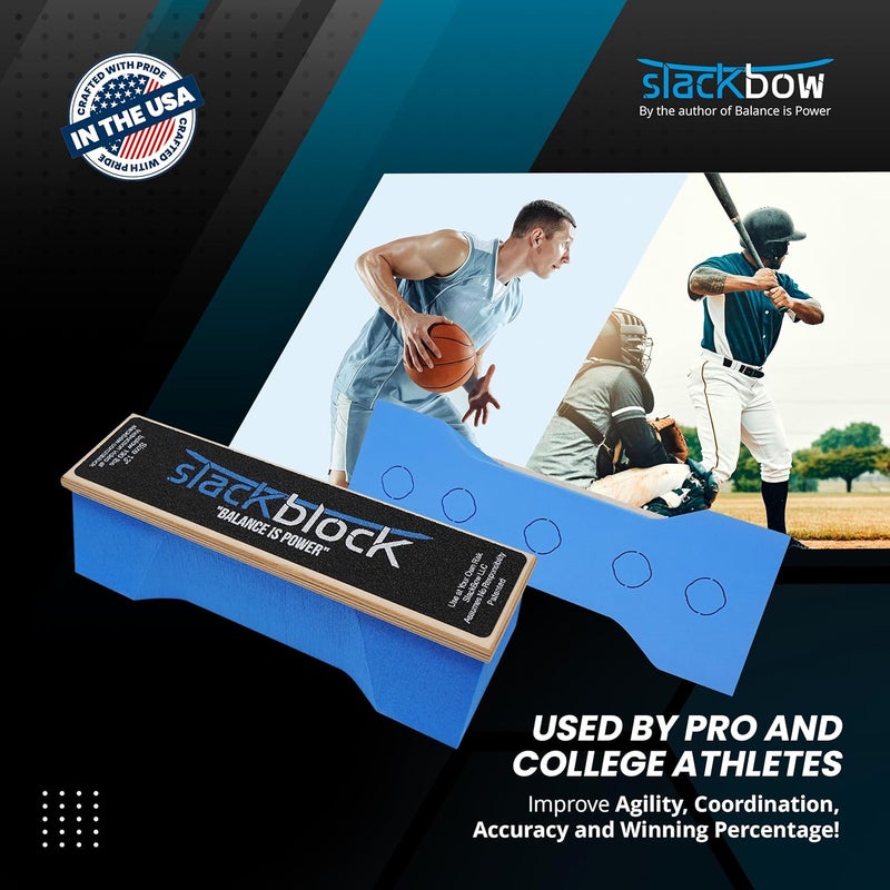 SlackBow SlackBlock Athletic Balance Trainer – Improve Balance, Stability, and Athletic Performance – Condition Your Body and Prevent Injury - Compact and Portable - Image 4
